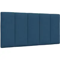 vidaXL Coussin de tête de lit "Hanko" bleu 100 cm Tissu