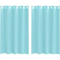 vidaXL Voile Rideaux avec oeillets 2 pcs. Turquoise