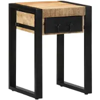 vidaXL Table d'appoint 35x35x50 cm bois massif de manguier brut