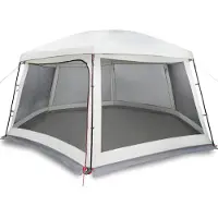 vidaXL Tente pour piscine avec toit amovible parois en filet gris 618x532cm