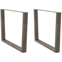 vidaXL Pieds de table de salle à manger en V 2 pièces acier naturel 100x(72-73,3) cm acier
