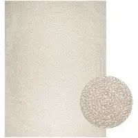 vidaXL Tapis ZIZUR Crème 240x340 cm Aspect jute Intérieur et extérieur