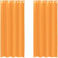vidaXL Voile Rideaux avec oeillets 2 pcs. Orange 140x245 cm