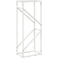 vidaXL Étagère à bois de chauffage Blanc 40x25x100 cm Acier laminé à froid