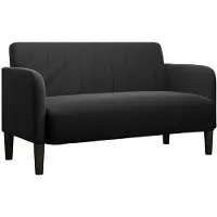 vidaXL Canapé causeuse noir 109 cm velours