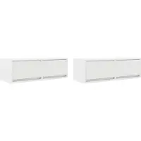 vidaXL Armoires TV 2 pcs. Blanc 80x31x25,5 cm Bois composite