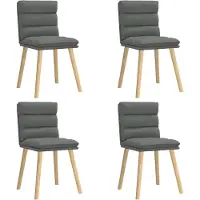 vidaXL Chaises de salle à manger 4 pcs. Tissu gris foncé