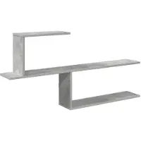 vidaXL Étagère Murale Gris béton 122 x 18 x 60 cm Bois d'ingénierie