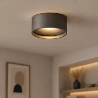 Artdelight Éclairage de plafond de salle de bain Oran Ø 12cm - Métal pour canon