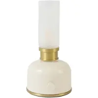 Light & Living Lampe de table Nivy Blanc sur pile