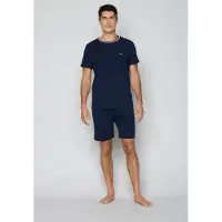 JOOP! Pyjama court ' Loungewear ' bleu foncé