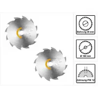 Festool 2x lame de scie circulaire Wood Rip Cut HW 160 x 1,8 x 20 mm PW12 ( 2x 205550 ) pour scies plongeantes TS 55 F, TSC 55 K & scies circulaires portatives HK 55, HKC 55