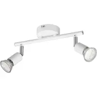 REALITY IMPORT Spot PARIS blanc 2xGU10x35W en métal, dimensions : 13,5 x 25 x 8 cm, IP20, RL