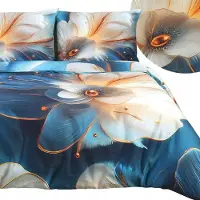 Darymex Ensemble de literie en satin de coton premium SATYNLOVE, motif floral