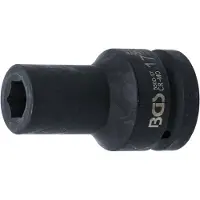 Bgs Douille à choc, six pans, longue 25 mm (1") 17 mm (17 mm)