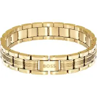 BOSS Bracelet doré jaune clair à maillons multiples