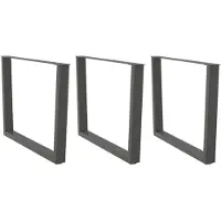 vidaXL Pieds de table de salle à manger en V 3 pièces Anthracite 100x(72-73,3) cm Acier