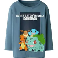 Name it T-Shirt 'NMMSouth Pokemon' saphir / aqua / orange / blanc