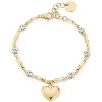 Brosway Beautiful Gold Plated Bracelet Heart And Chakra Crystals, (Acier, Cristallin)