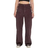 Volcom - Pantalon en velours côtelé - Weellow II Corduroy Pant W Raisin en Coton - Taille 28 US - Bordeaux