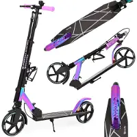 Raven Kinder Roller Scooter Kickroller Cityroller Estelle PRO, noir, roues de 200 mm