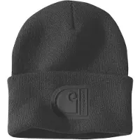 Carhartt Hommes, Bonnet, Bonnet C Patch noir, Noir, (Taille unique)