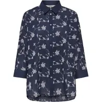 ONLY Chemisier 'ONLNew Lina Grace' bleu marine / blanc
