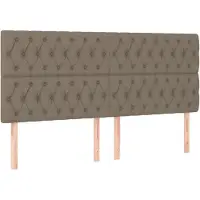 vidaXL Têtes de lit 4 pcs. Taupe 90x7x78/88 cm Tissu