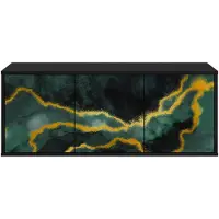 vidaXL Meuble TV mural WIJHE, 102 x 33 x 40 cm, fabriqué en panneaux de particules