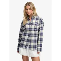 Superdry Chemisier bleu marine / blanc cassé