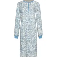 Pastunette Chemise de nuit 'Soft Paisley' bleu clair / blanc cassé