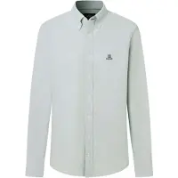 Hackett pour homme. HM3010910 chemise oxford unie coupe classique verte (XXL), Casuel, Coton, Manche longue