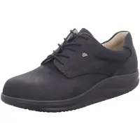 Finn Comfort Chaussure à lacets 'Schnürschuh Herren 02901 046099 Nubukleder in schwarz' noir