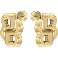 BOSS Boucles d’oreilles à monogramme Double B finition or jaune clair