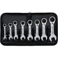 Bgs Jeu de clés mixtes à cliquet réversibles 8 - 19 mm 8 pièces (10 mm, 11 mm, 12 mm, 13 mm, 14 mm, 15 mm, 16 mm, 17 mm, 18 mm, 19 mm, 8 mm, 9 mm)