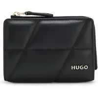 HUGO Portefeuille matelassé avec logo en métal