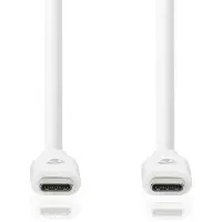 Nedis CCGB64700WT20, câble USB 3.2 Gen 1, connecteur USB-C réversible, longueur 2 mètres, couleur blanche