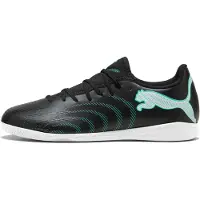 Puma FUTURE 9 PLAY IT, chaussures de futsal pour intérieur, couleur : noir-vert menthe-blanc, pointure : 41 EU