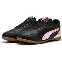 Puma Kinder Truco IV JR, chaussures de football pour enfants, modèle sneaker, adaptées pour l'intérieur, référence 108970 08, couleur noir/rouge, pointure : 37 EU