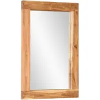 vidaXL Miroir 70x50 cm bois massif acacia et verre