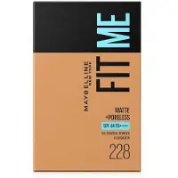 Maybelline Fond de teint poudre - - Fit Me Matte &amp; Poreless 228 - Matifiant - Pores floutés - Tenue 12h SPF44