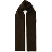 Selected 100 % Laine Mérinos Écharpe Homme Marron ONE SIZE