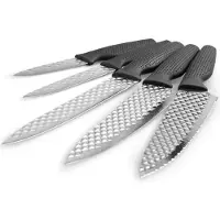 MediaShop Set de couteaux Harry Blackstone Airblade - Couteaux de cuisine tranchants et résistants - Couteaux de chef avec revêtement antiadhésif - Set de 5 couteaux pour toutes les occasions