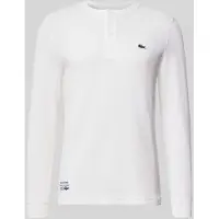 Lacoste Regular Fit T-shirt manches longues blanc, Unicolore