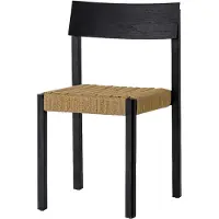 Audo Copenhagen Mauro Chaise de Salle à Manger Black Oak | Paper Cord