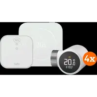 Tado Thermostat Connecté Filaire X Multi Room Kit de Démarrage 2e Génération (4 têtes thermostatiques)