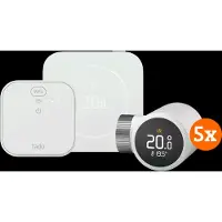 Tado Thermostat Connecté Filaire X Multi Room Kit de Démarrage 2e Génération (5 têtes thermostatiques)