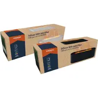 Grundig Diffuseur d'huiles essentielles et humidificateur à ultrasons avec effet de flamme, dimensions : 25,6 × 7 × 7,5 cm, couleur : blanc