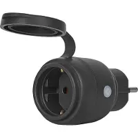 Osram SMART+ ZIGBEE Outdoor-EU-Socket, prise extérieure avec contrôle de la consommation d'énergie en noir en PP, protection IP44, intégration d'appareils dans la Smart Home