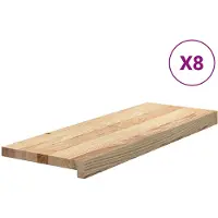 vidaXL Marches d'escalier 8 pcs non traité 70x30x2cm bois chêne massif